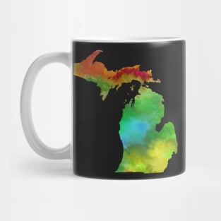 Watercolor Michigan Stickers and Magnets | Cherie's Art(c)2021 Mug